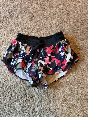 lululemon athletica Black Floral Camo Running Shorts